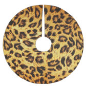Trendy Leopard: Skin Design Pattern. Polyester Weihnachtsbaumdecke (Vorderseite)