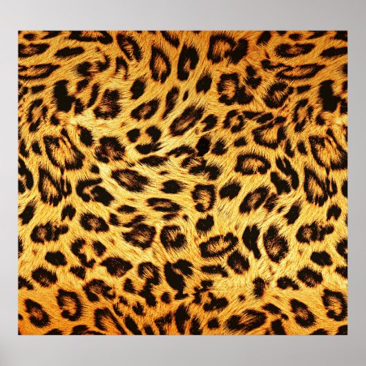 Trendy Leopard: Skin Design Pattern. Poster (Vorne)
