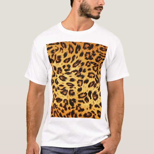 Trendy Leopard: Skin Design Pattern. T-Shirt (Vorderseite)