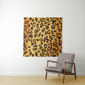 Trendy Leopard: Skin Design Pattern. Wandteppich (Beispiel (Horizontal))