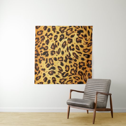 Trendy Leopard: Skin Design Pattern. Wandteppich (Beispiel (Horizontal))