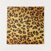 Trendy Leopard: Skin Design Pattern. Wandteppich (Vorderseite)
