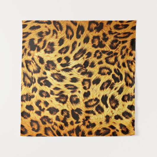 Trendy Leopard: Skin Design Pattern. Wandteppich (Vorderseite)