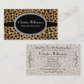 Trendy Leoparddruck Kristall Visitenkarte (Vorne/Hinten)
