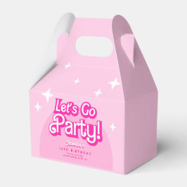 Trendy Let's Go Party pink BIRTHDAY Geschenkschachtel