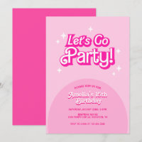 Trendy Let's Go Party pink Geburtstag