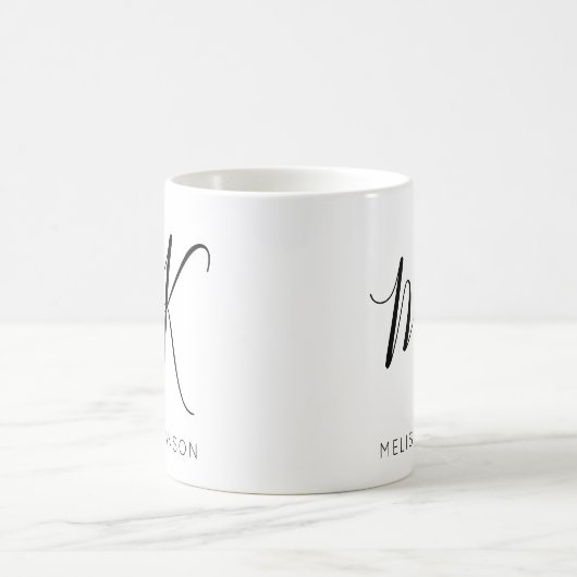 Trendy Letter Initial mit Name-Tasse Kaffeetasse (Mittel)