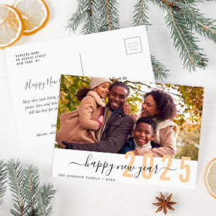 Trendy Letter New Year Postcard Postkarte