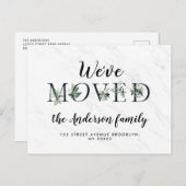 Trendy Letters marbeln Neue Zuhause Postkarte (Vorne/Hinten)