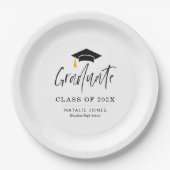 Trendy Letting Abschluss Pappteller (Vorderseite)