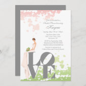 Trendy Liebe Bridge Brautparty Einladung (Vorne/Hinten)