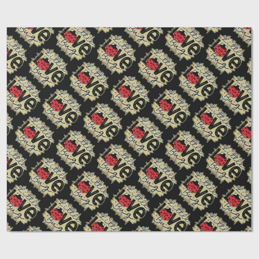 Trendy Liebe Bug Valentinstag Geschenkpapier (Flach)