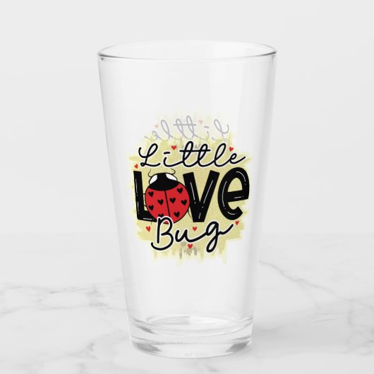 Trendy Liebe Bug Valentinstag Glas (Vorderseite)