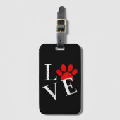 TRENDY LIEBE DOG PAW GEPÄCKANHÄNGER (Vorderseite Vertikal)