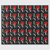 TRENDY LIEBE DOG PAW GESCHENKPAPIER (Flach)