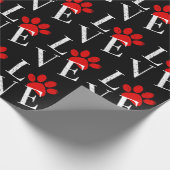 TRENDY LIEBE DOG PAW GESCHENKPAPIER (Ecke)