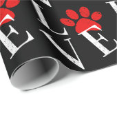TRENDY LIEBE DOG PAW GESCHENKPAPIER (Rolleneckpunkt)