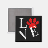 TRENDY LIEBE DOG PAW MAGNET (Vorderseite/Rückseite)