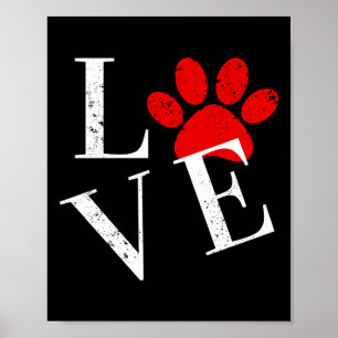 TRENDY LIEBE DOG PAW POSTER