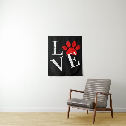 TRENDY LIEBE DOG PAW WANDTEPPICH (Beispiel)