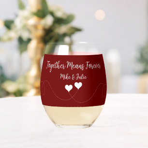 Trendy Liebe Hochzeit oder Jubiläum Thema Bulk Weinglas Ohne Stiel
