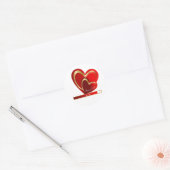 Trendy Liebe Loading Red Heart Personalisiert Wedd Runder Aufkleber (Umschlag)
