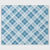 Trendy Light Blue tartan Geschenkpapier (Flach)