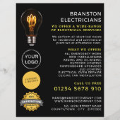 Trendy Lightbulb, Elektrische Werbung Flyer (Vorne)