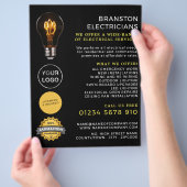 Trendy Lightbulb, Elektrische Werbung Flyer (Hand)