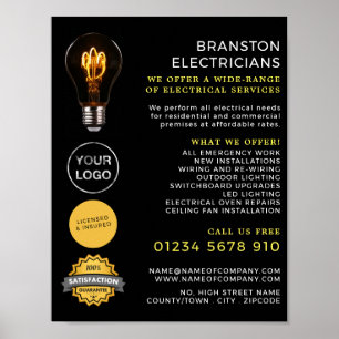 Trendy Lightbulb, Elektrische Werbung Poster