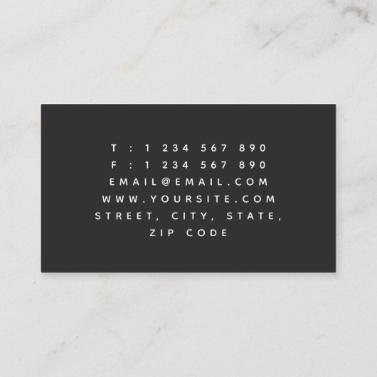 Trendy Lightning Electric Light Electrician Klasse Visitenkarte (Rückseite)