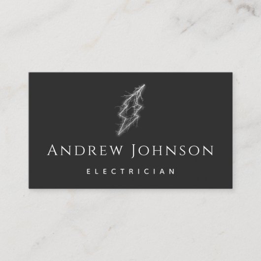 Trendy Lightning Electric Light Electrician Klasse Visitenkarte (Vorderseite)