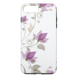 Trendy Lila Abstrakt Floral iPhone 8 Plus/7 Plus Hülle