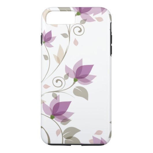 Trendy Lila Abstrakt Floral Case-Mate iPhone Hülle (Rückseite)