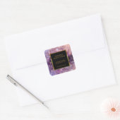 Trendy lila Amethyste beruflich Labels Quadratischer Aufkleber (Umschlag)