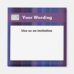 Trendy lila blaue Streifen - kundengerecht Magnet