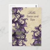 trendy lila blüh Business Dankeschön-Karten Postkarte (Vorne/Hinten)