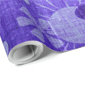 Trendy Lila Blume Vintag Geschenkpapier (Rolleneckpunkt)
