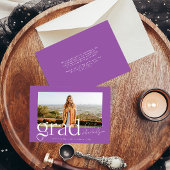 Trendy Lila Class of 2024 Moderner Abschluss Ankündigung