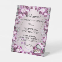 Trendy Lila Floral Chic Hochzeitssicherheit