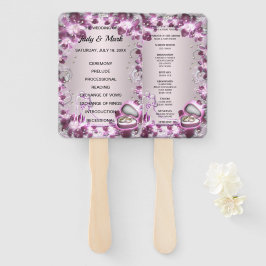 Trendy Lila Floral Chic Wedding Fächer
