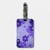Trendy Lila Floral Vintag Gepäckanhänger (Rückseite vertikal)