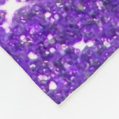Trendy lila funkelnder GlitzerGlitz Fleecedecke (Ecke)