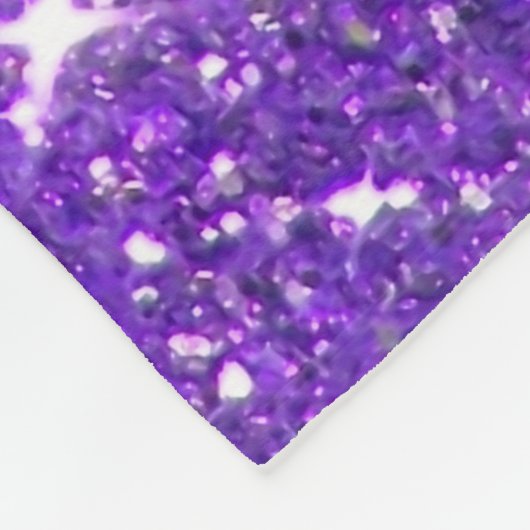 Trendy lila funkelnder GlitzerGlitz Fleecedecke (Ecke)