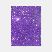 Trendy lila funkelnder GlitzerGlitz Fleecedecke (Vorderseite)