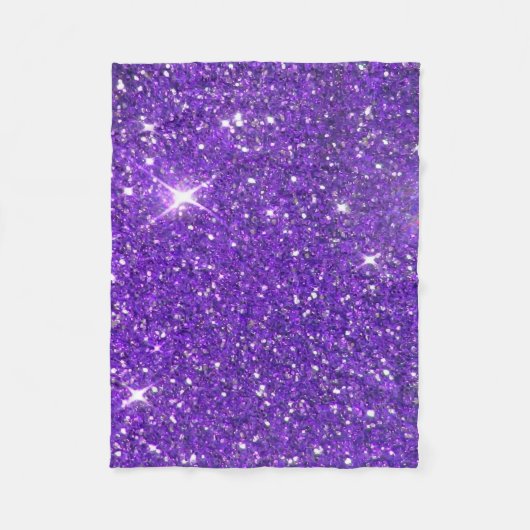 Trendy lila funkelnder GlitzerGlitz Fleecedecke (Vorderseite)