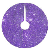 Trendy lila funkelnder GlitzerGlitz Polyester Weihnachtsbaumdecke (Vorderseite)