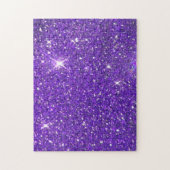 Trendy lila funkelnder GlitzerGlitz Puzzle (Vertikal)