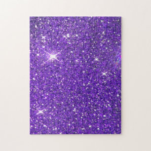 Trendy lila funkelnder GlitzerGlitz Puzzle