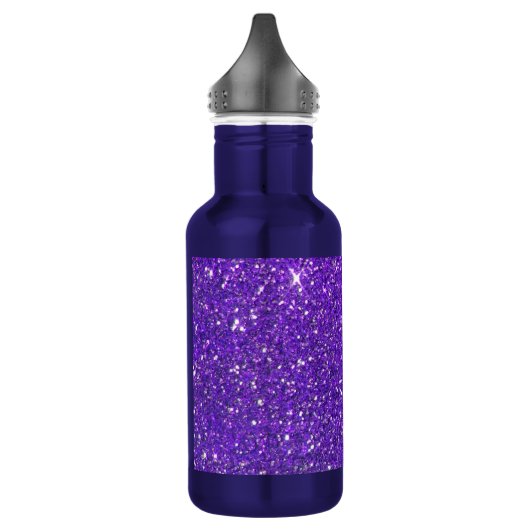 Trendy lila funkelnder GlitzerGlitz Trinkflasche (Links)